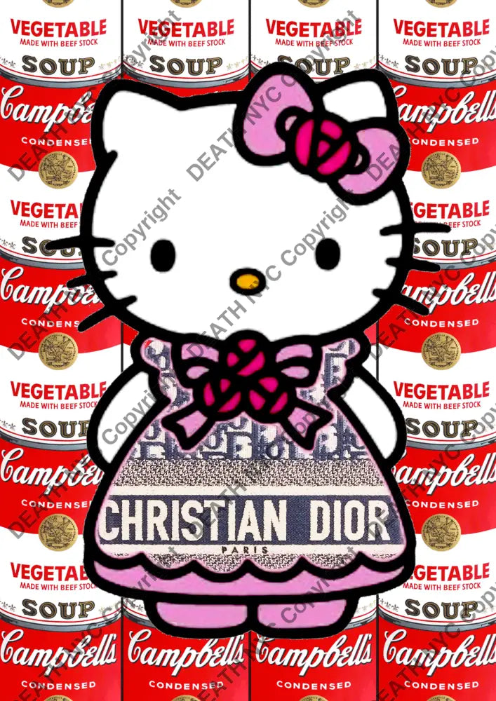 Auction ’P398 kitty’ art print 45x32cm (Edition of 100) - Art Print