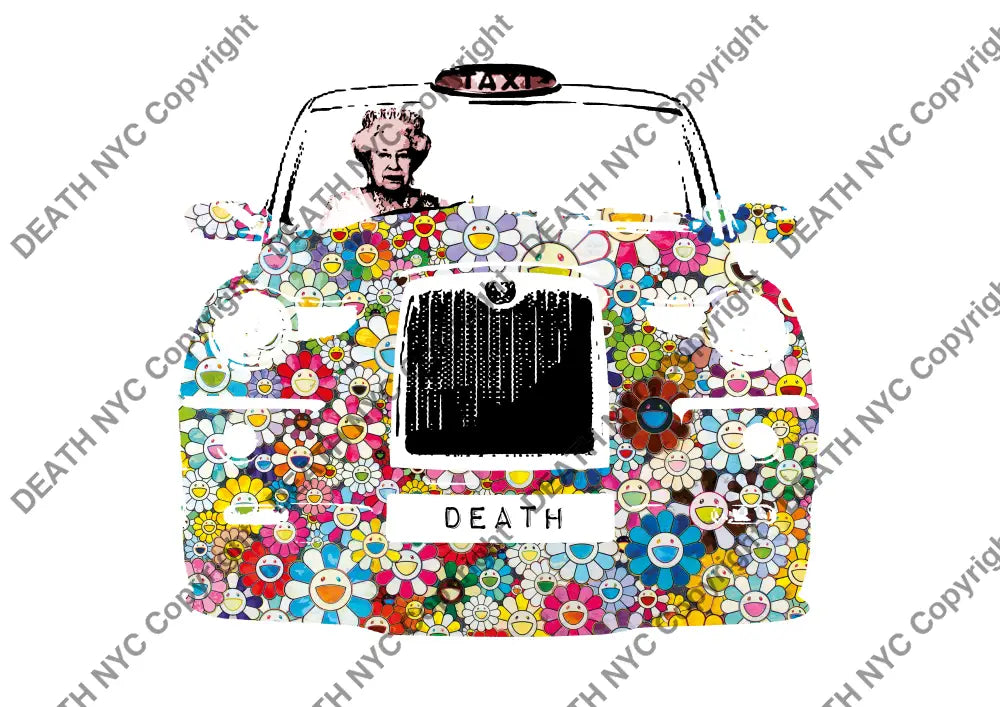 Auction ’queen taxi red’ art print 45x32cm (Edition of 100) Art Print