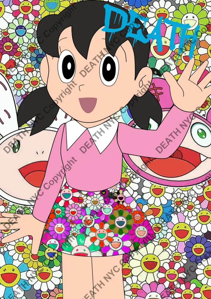 Auction ’shizu flwr dress’ art print 45x32cm (Edition of 100) Art Print