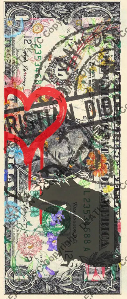 Auction USD $1 Original artwork 060326$3 bank Art Print