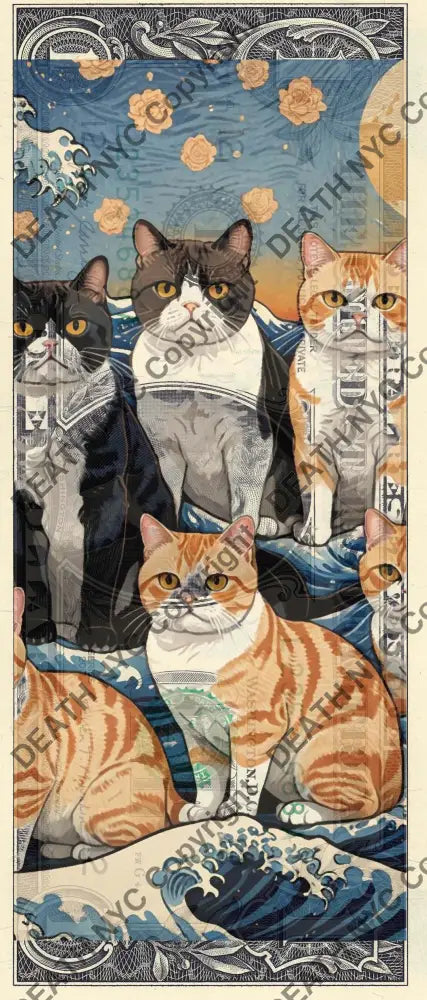 Auction USD $1 Original artwork 070624$23 cat Art Print