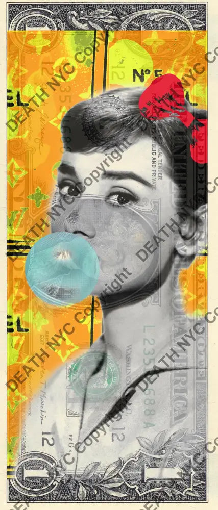 Auction USD $1 Original artwork 080824$19 audrey - Art Print