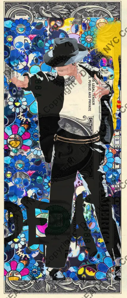 Auction USD $1 Original artwork 090922$7 m j - Art Print