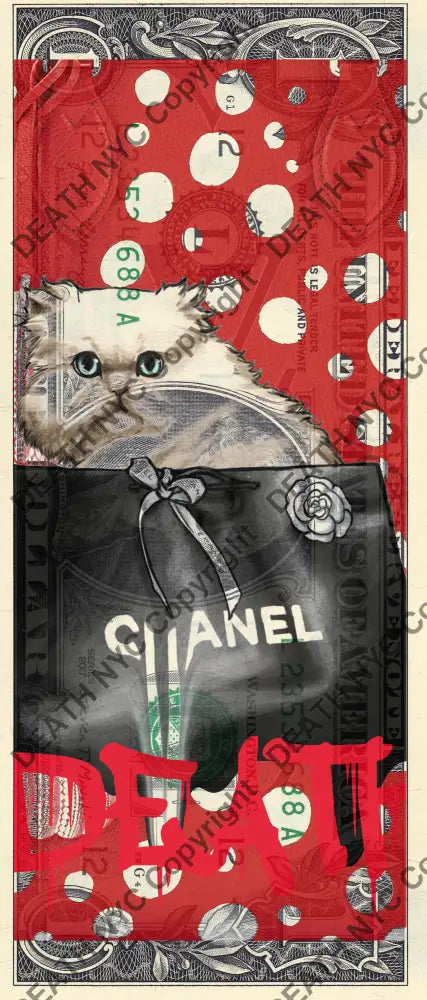 Auction USD $1 Original artwork 110223$11 cat Art Print