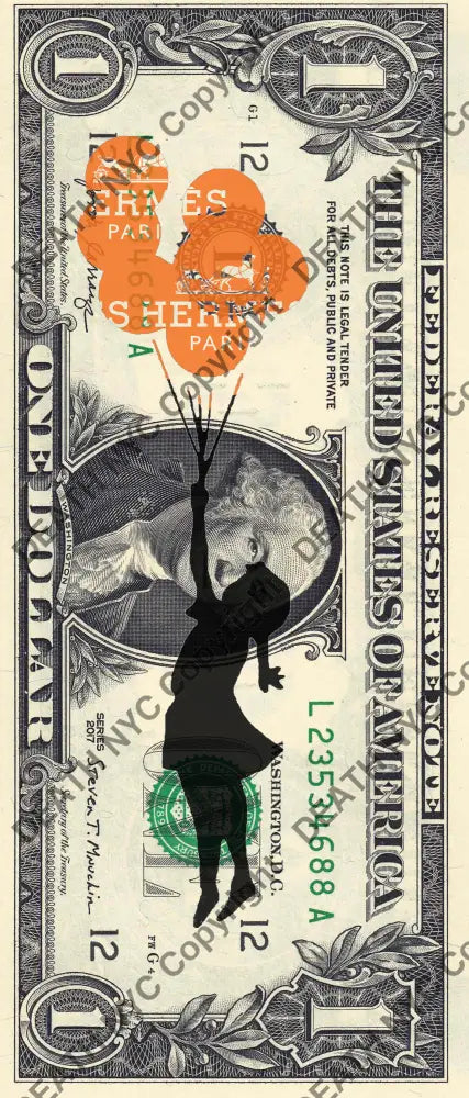 Auction USD $1 Original artwork 111222$8 bank - Art Print