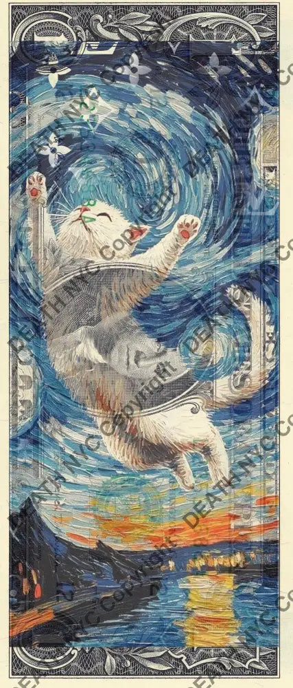 Auction USD $1 Original artwork 150126$6 cat Art Print