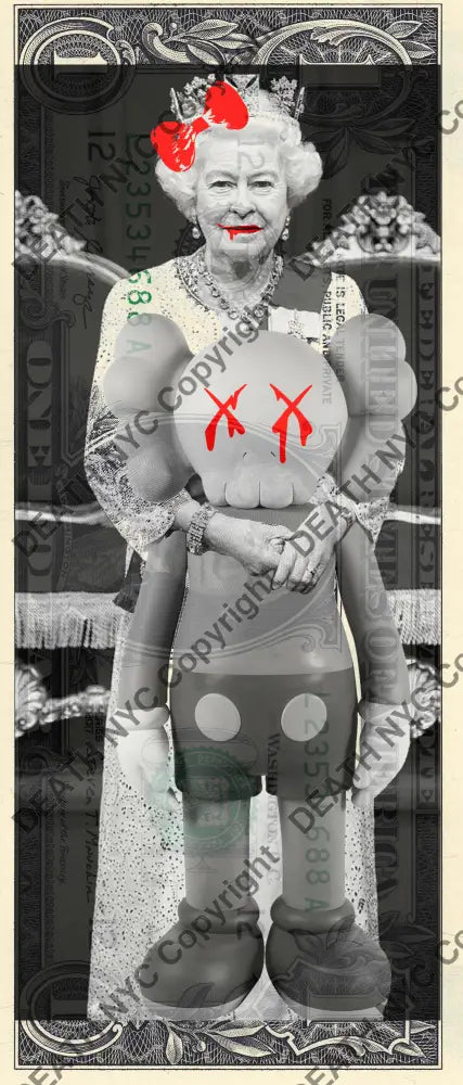Auction USD $1 Original artwork 151221$12 queen x - Art Print