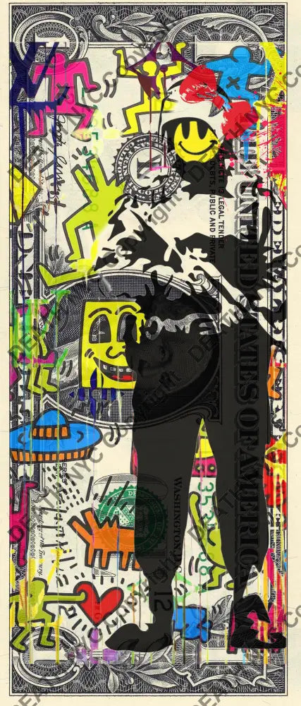 Auction USD $1 Original artwork 170324$5 bank Art Print