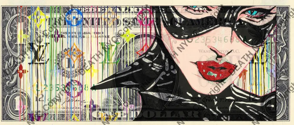 Auction USD $1 Original artwork 180224$1 bat * - Art Print