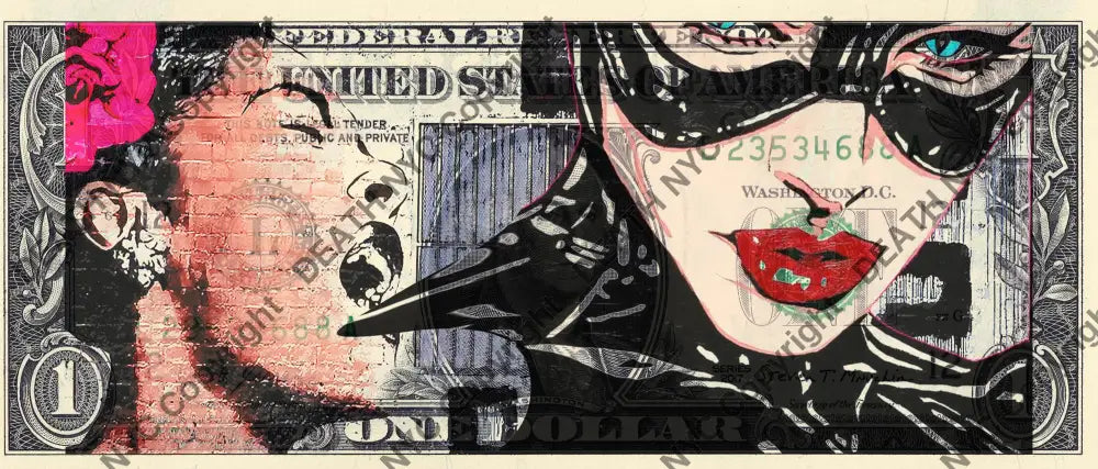 Auction USD $1 Original artwork 190124$7 bat - Art Print