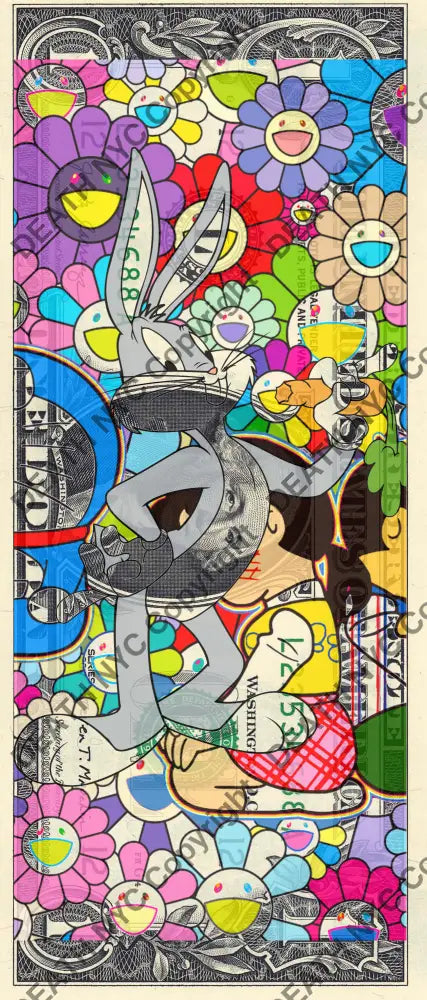 Auction USD $1 Original artwork 190422$6 bunny - Art Print