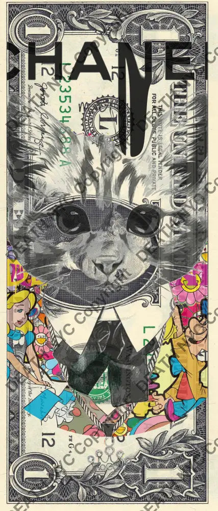 Auction USD $1 Original artwork 200923$6 cat Art Print