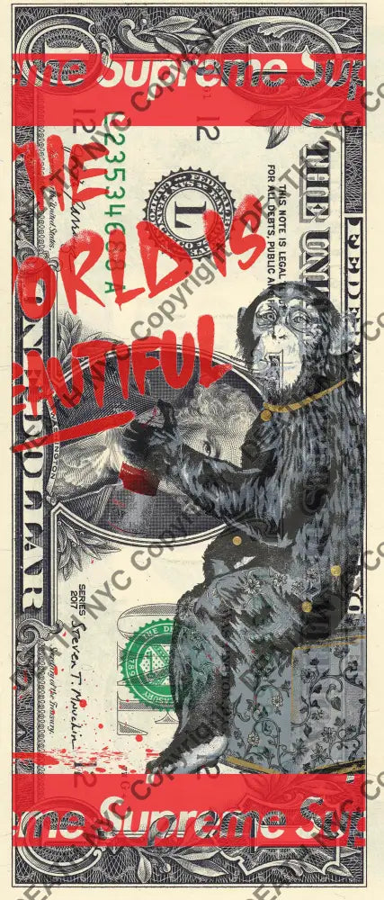 Auction USD $1 Original artwork 231026$6 bank - Art Print