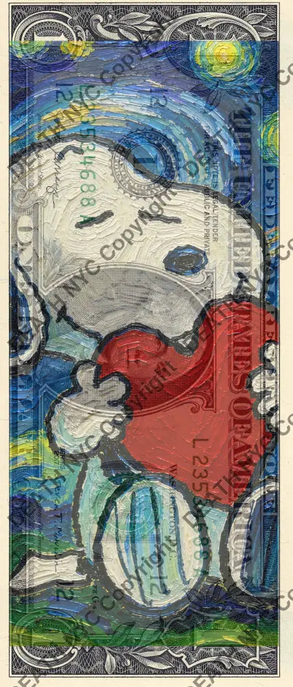 Auction USD $1 Original artwork 231026$1 silly - Art Print