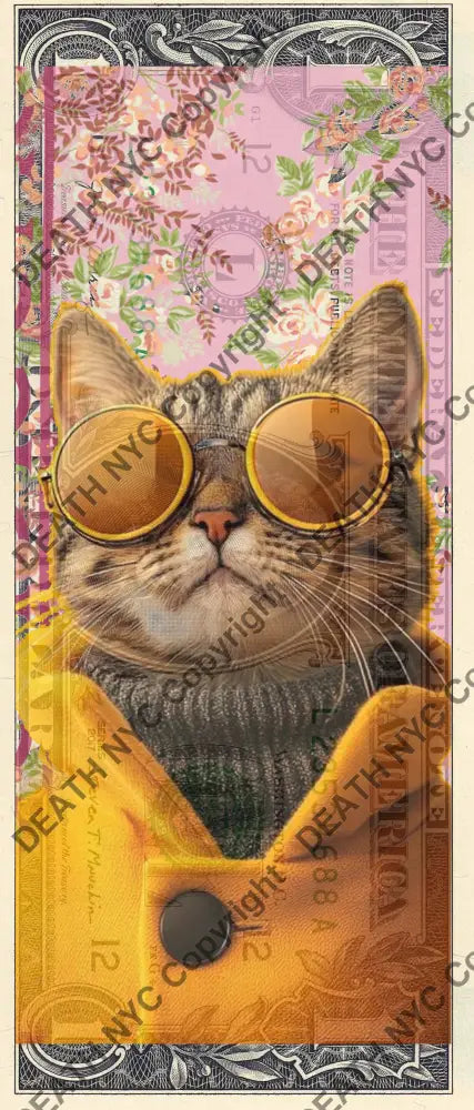 Auction USD $1 Original artwork 250226$9 cat Art Print