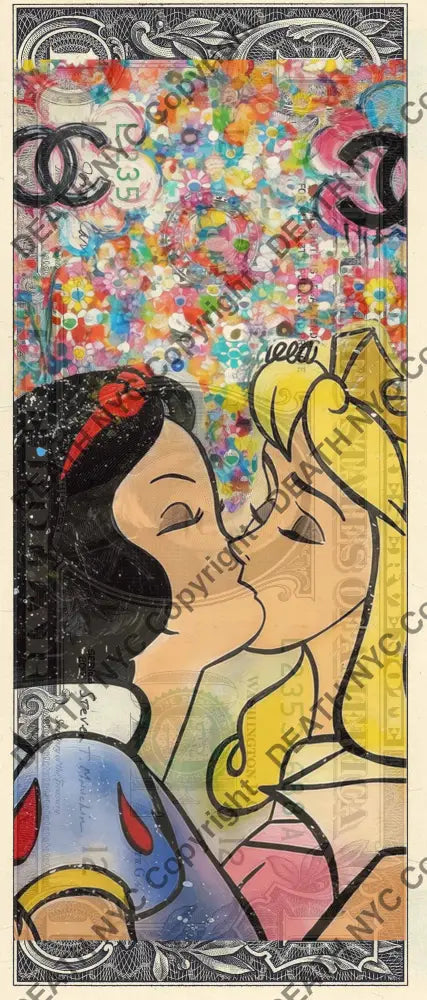 Auction USD $1 Original artwork 280426$4 kiss - Art Print