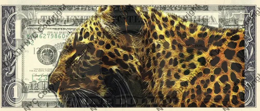 Auction USD $1 Original artwork 300923$7 leop Art Print