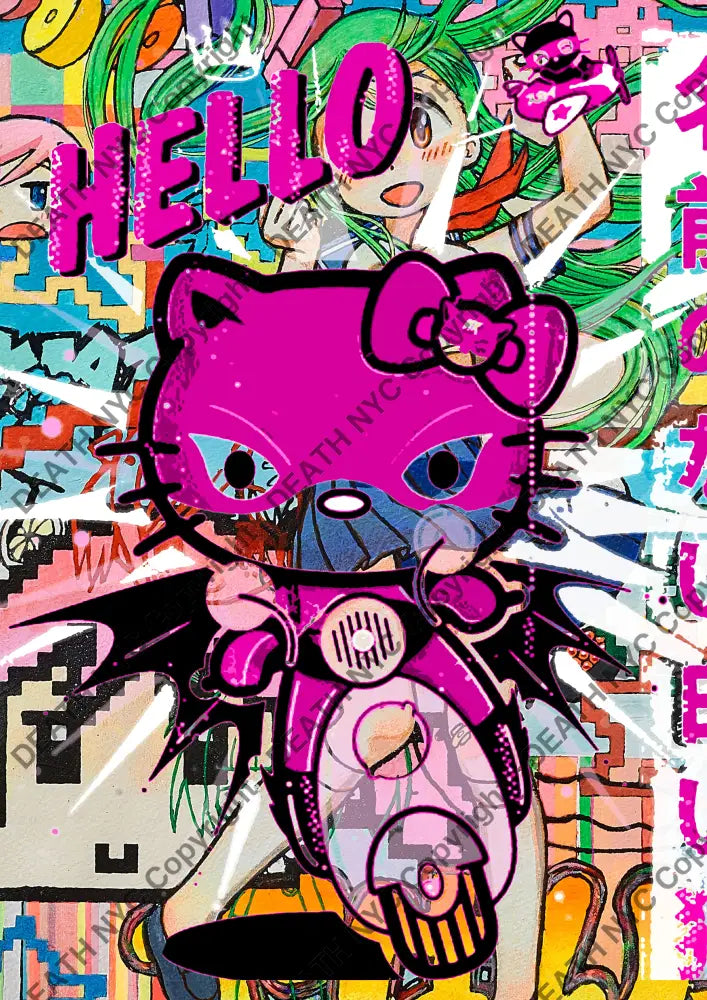 Auction ’Z714 kitty’ art print 45x32cm (Edition of 100) Art Print