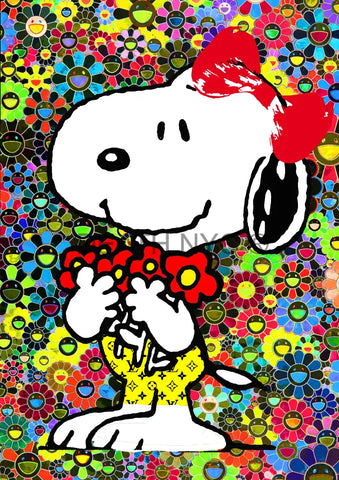 Death0443 Snoopy Flower 45X32Cm (Edition Of 100) (2020) Art Print