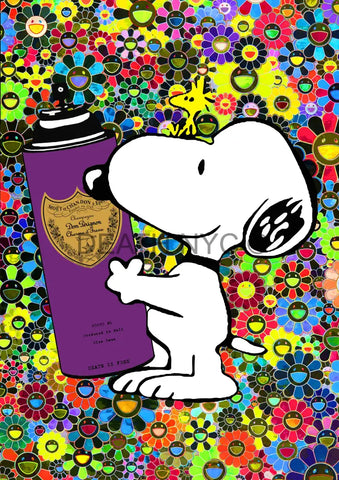 Death0450 Snoopy Flower 45X32Cm (Edition Of 100) (2020) Art Print