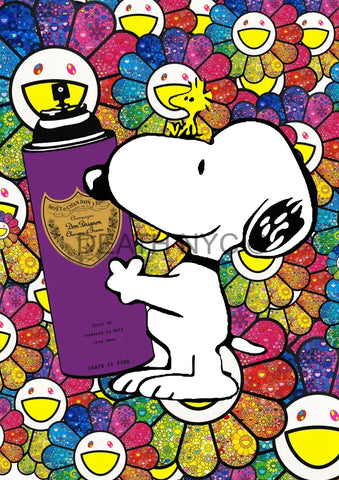 Death0452 Snoopy Flower 45X32Cm (Edition Of 100) (2020) Art Print