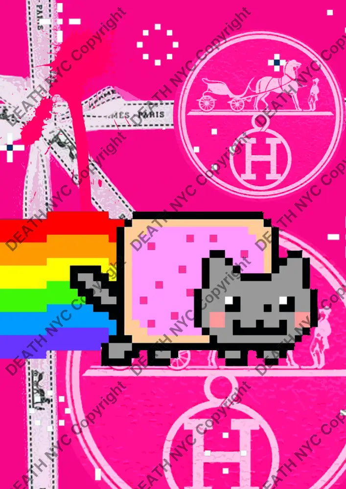 Death0648 Nft Cat (Edition Of 100) (2022) Art Print