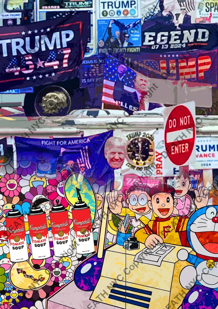 ’DEATHBE506’’ 45x32cm (Edition of 100*) (2025) Trump Art Print