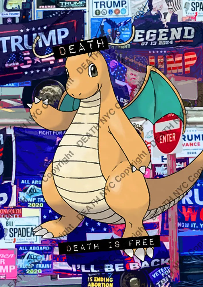 ’DEATHBE525’’ 45x32cm (Edition of 100*) (2025) Trump Pk Art Print