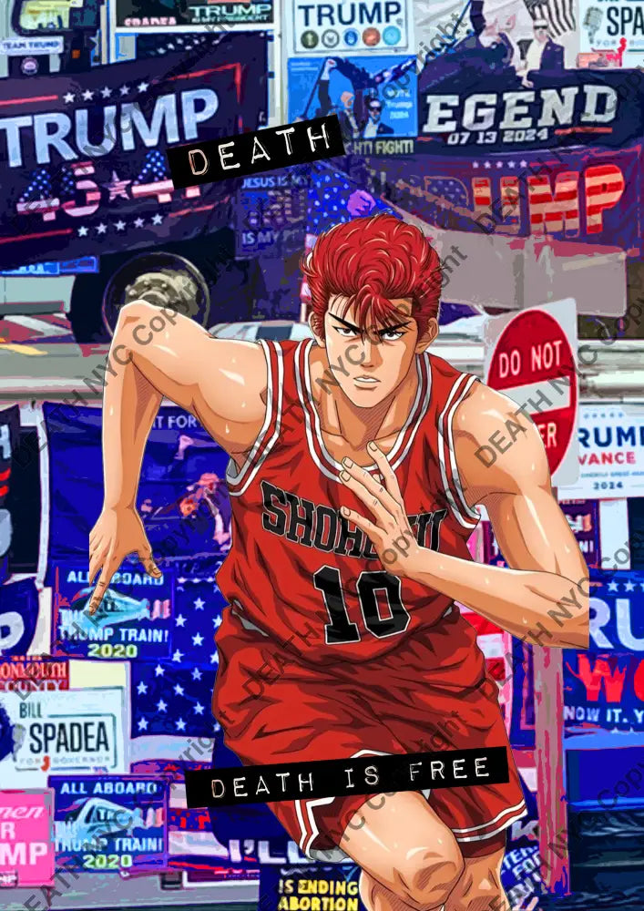 ’DEATHBE536’’ 45x32cm (Edition of 100*) (2025) Trump Dunk Art Print