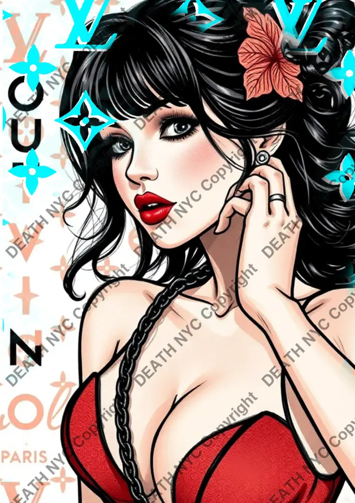 ’DEATHBE645’’ 45x32cm (Edition of 100*) (2025) girl Art Print
