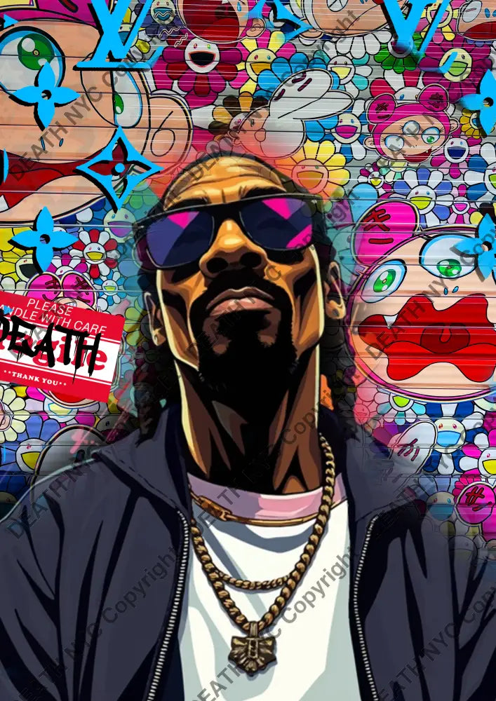 ’DEATHBE823’’ 45x32cm (Edition of 100*) (2025) rap Art Print