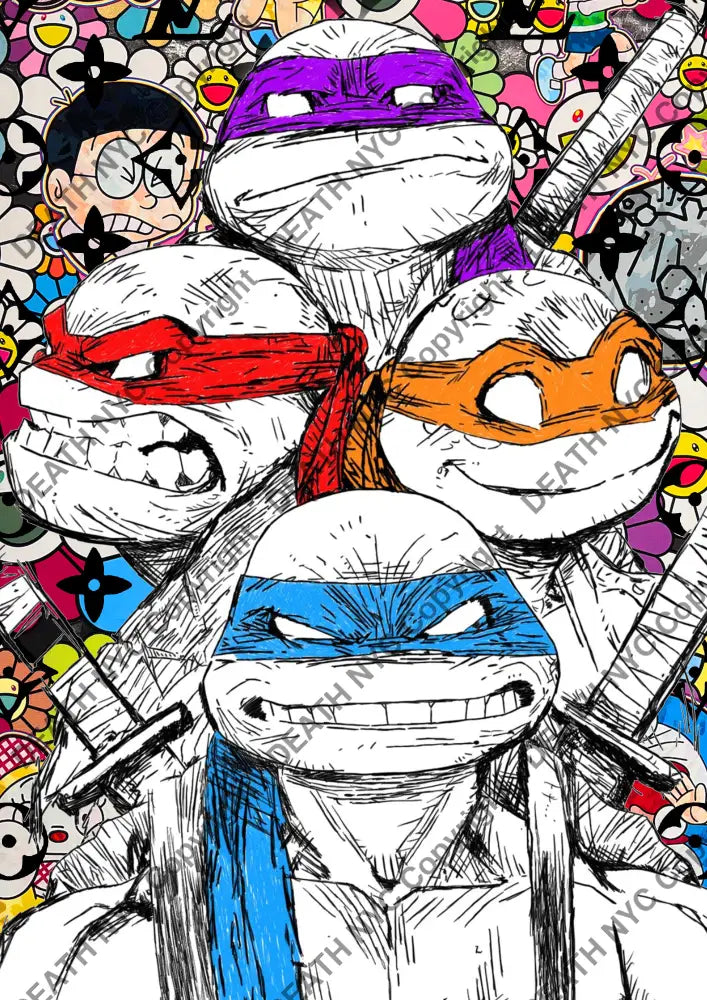 ’DEATHBF443’’ 45x32cm (Edition of 100*) (2025) ninja Art Print