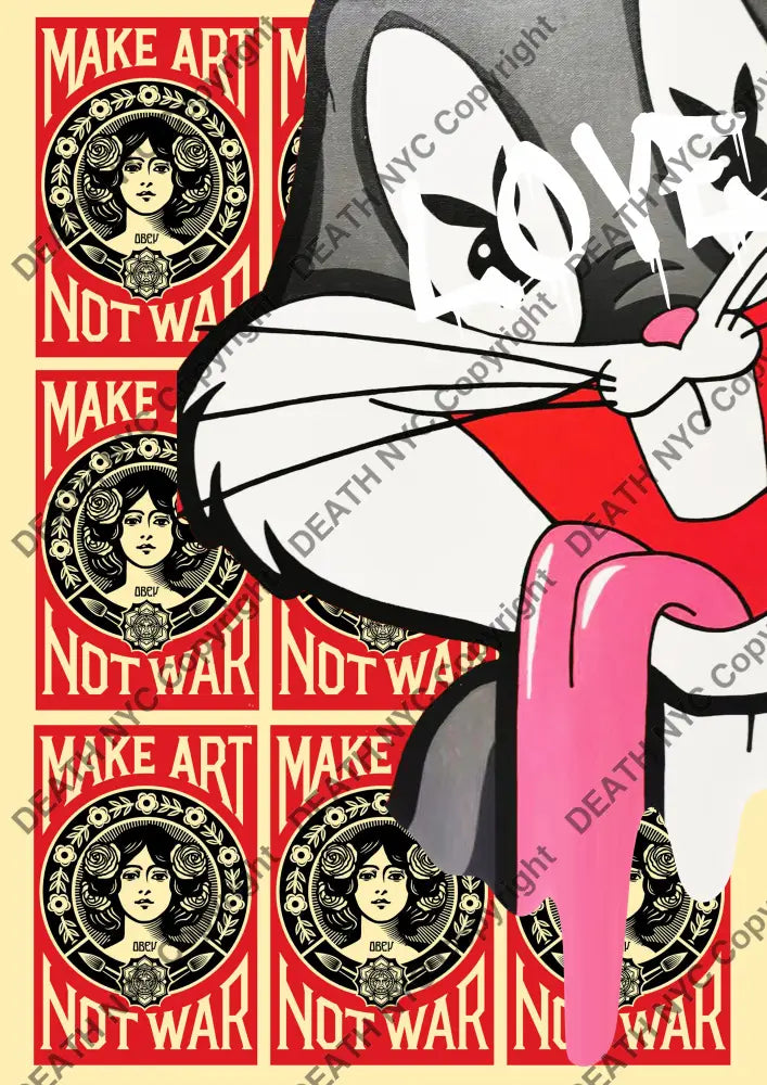 Deathme968 Bunny 45X32Cm (Edition Of 100*) (2023) Art Print