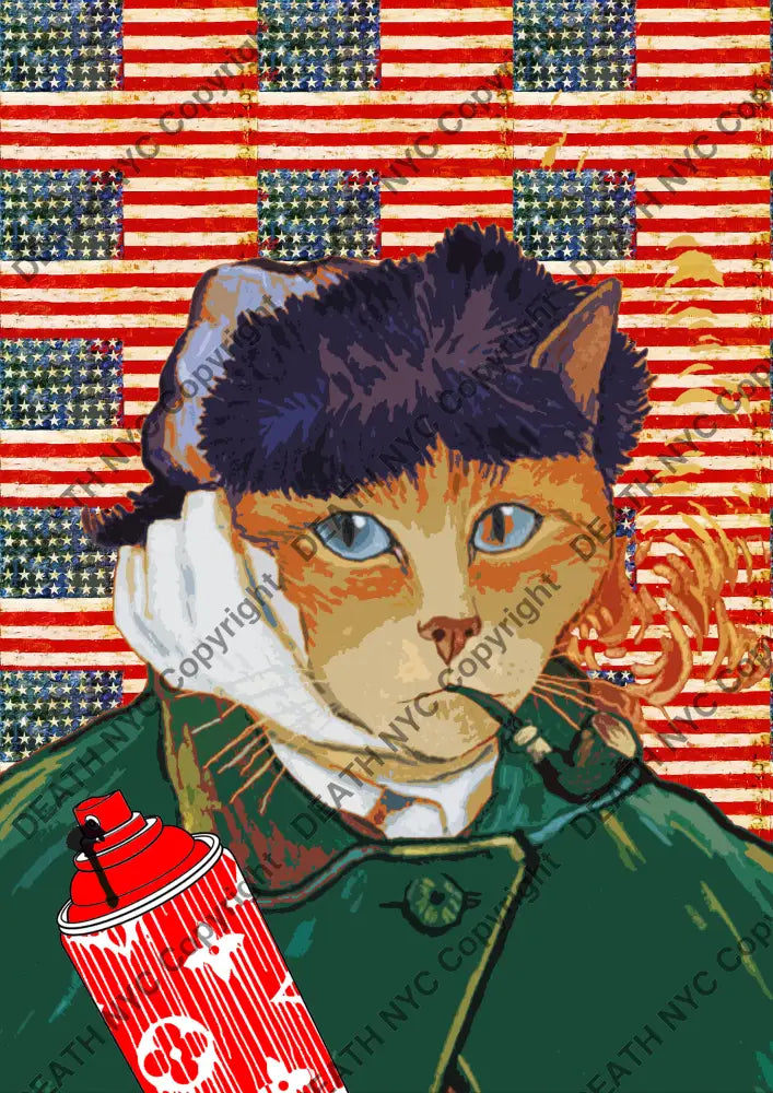 ’Deathmh1017’ 45X32Cm Cat (Edition Of 100*) (2023) Art Print