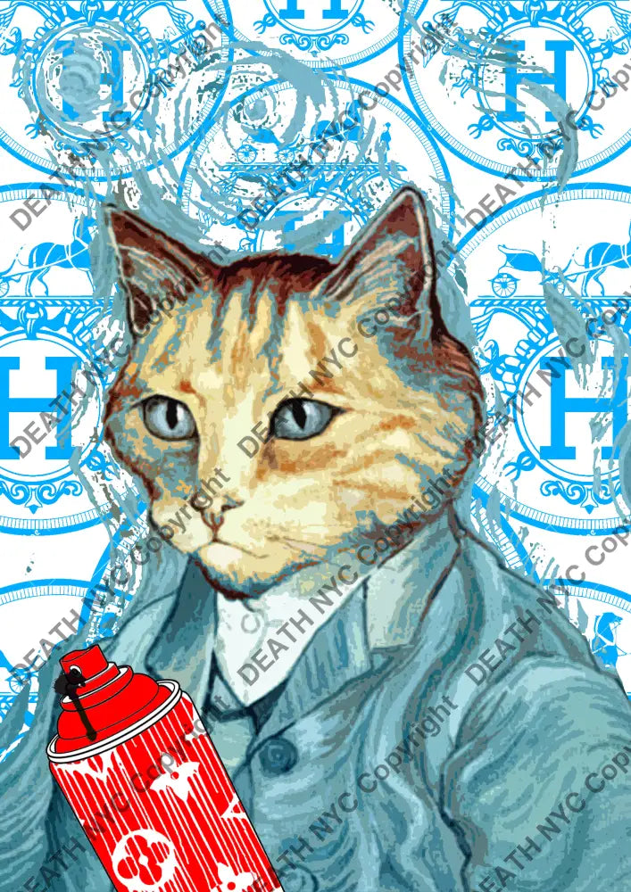 ’Deathmh1024’ 45X32Cm Cat (Edition Of 100*) (2023) Art Print