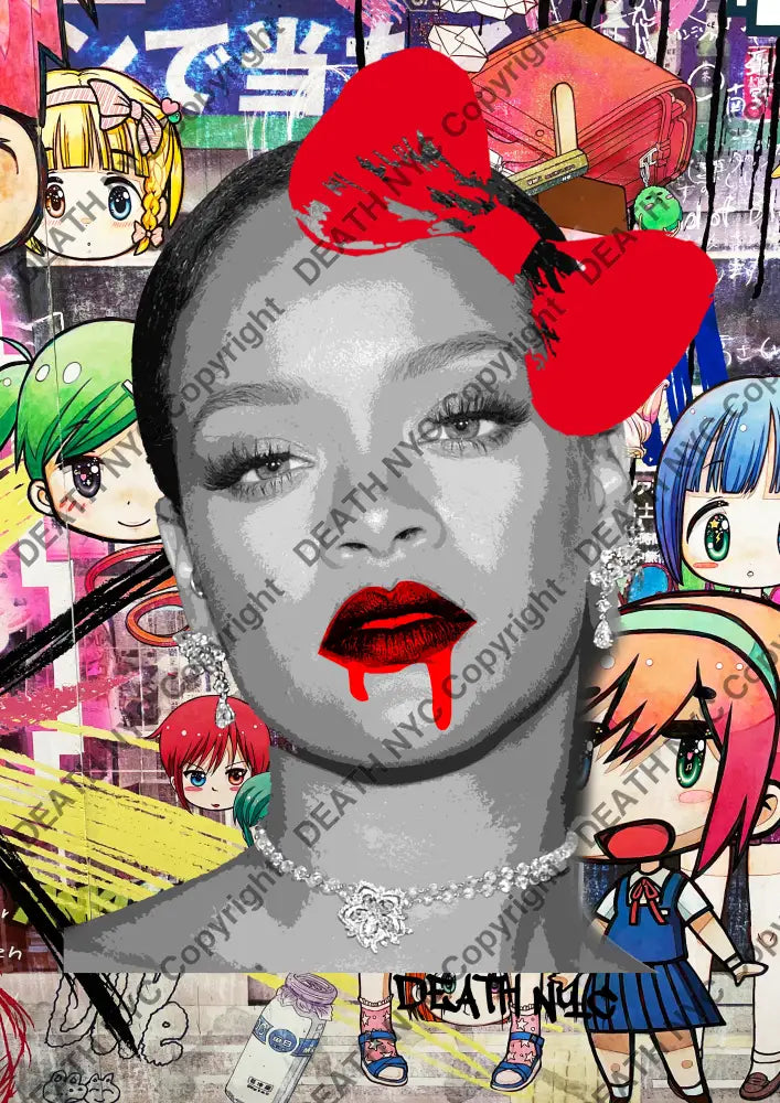 ’Deathmh1352’ 45X32Cm Rhianna (Edition Of 100*) (2023) Art Print