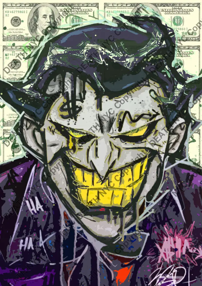 ’Deathmr88’ 45X32Cm Joker (Edition Of 100*) (2024) Art Print