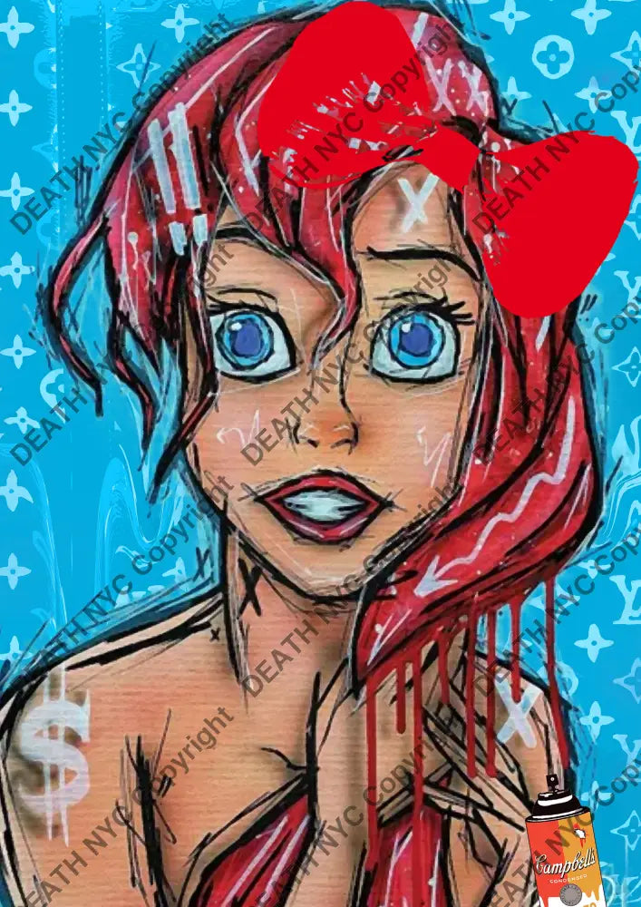 ’Deathmr95’ 45X32Cm Mermaid (Edition Of 100*) (2024) Art Print