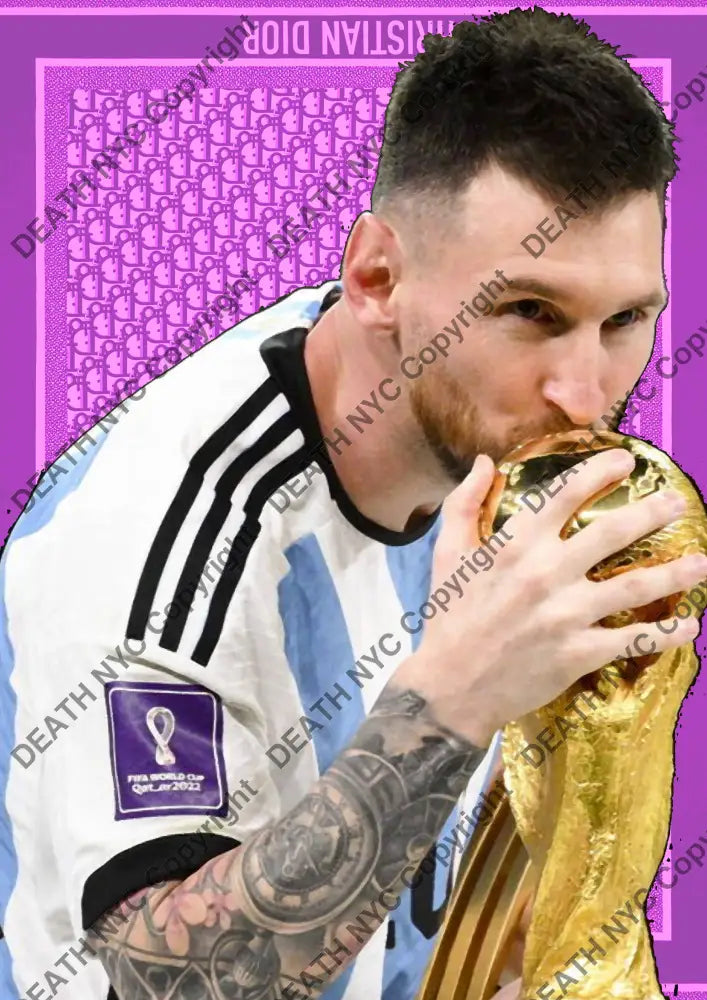 ’Deathmt61’ 45X32Cm Messi (Edition Of 100*) (2024) Art Print