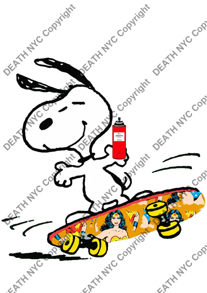 Deathw332 45X32Cm Snoopy (Edition Of 100*) (2023) Art Print