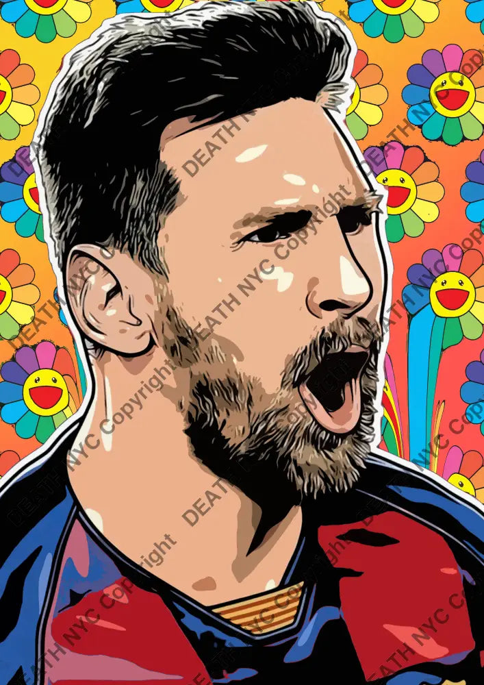 Deathw91 45X32Cm Messi (Edition Of 100*) (2023) Art Print