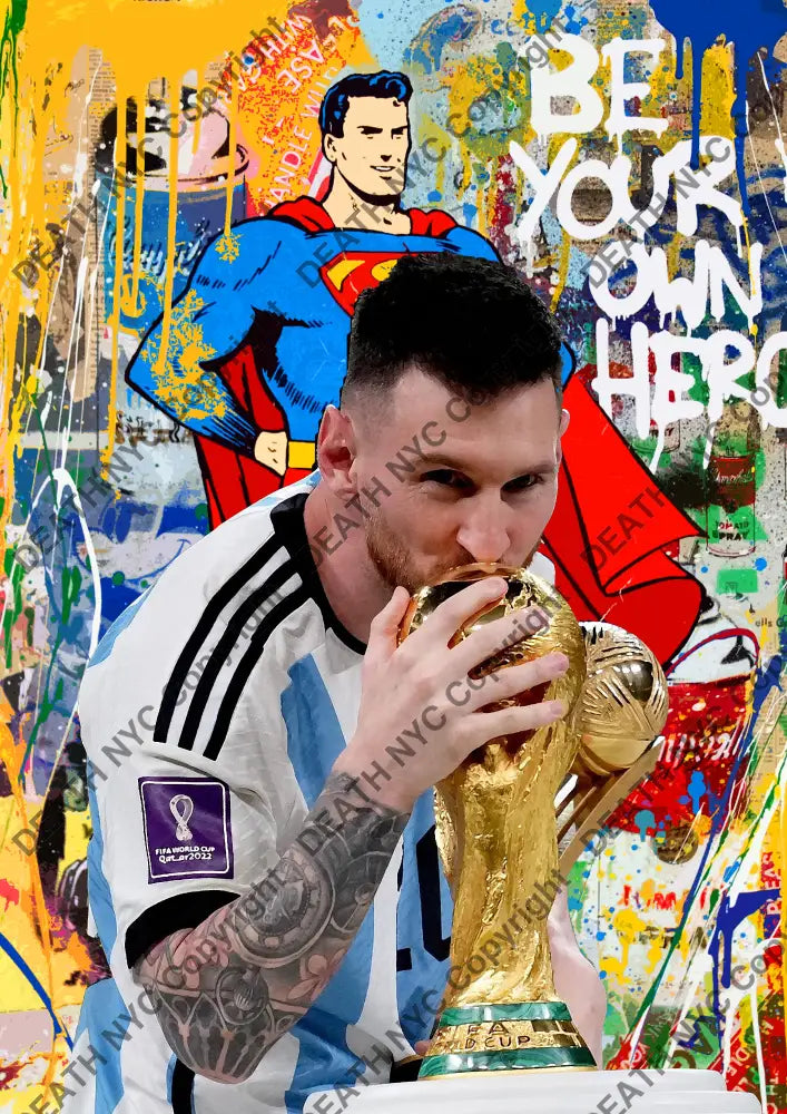 Deathw95 45X32Cm Messi (Edition Of 100*) (2023) Art Print