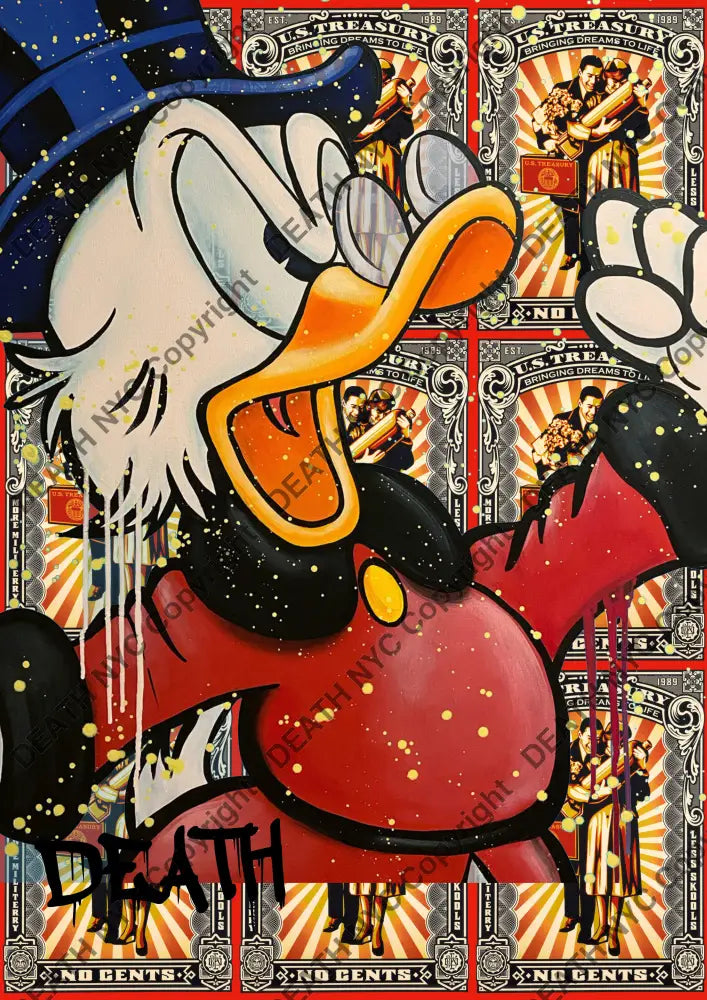 Deathy111 45X32Cm Donald Duck (Edition Of 100*) (2023) Art Print