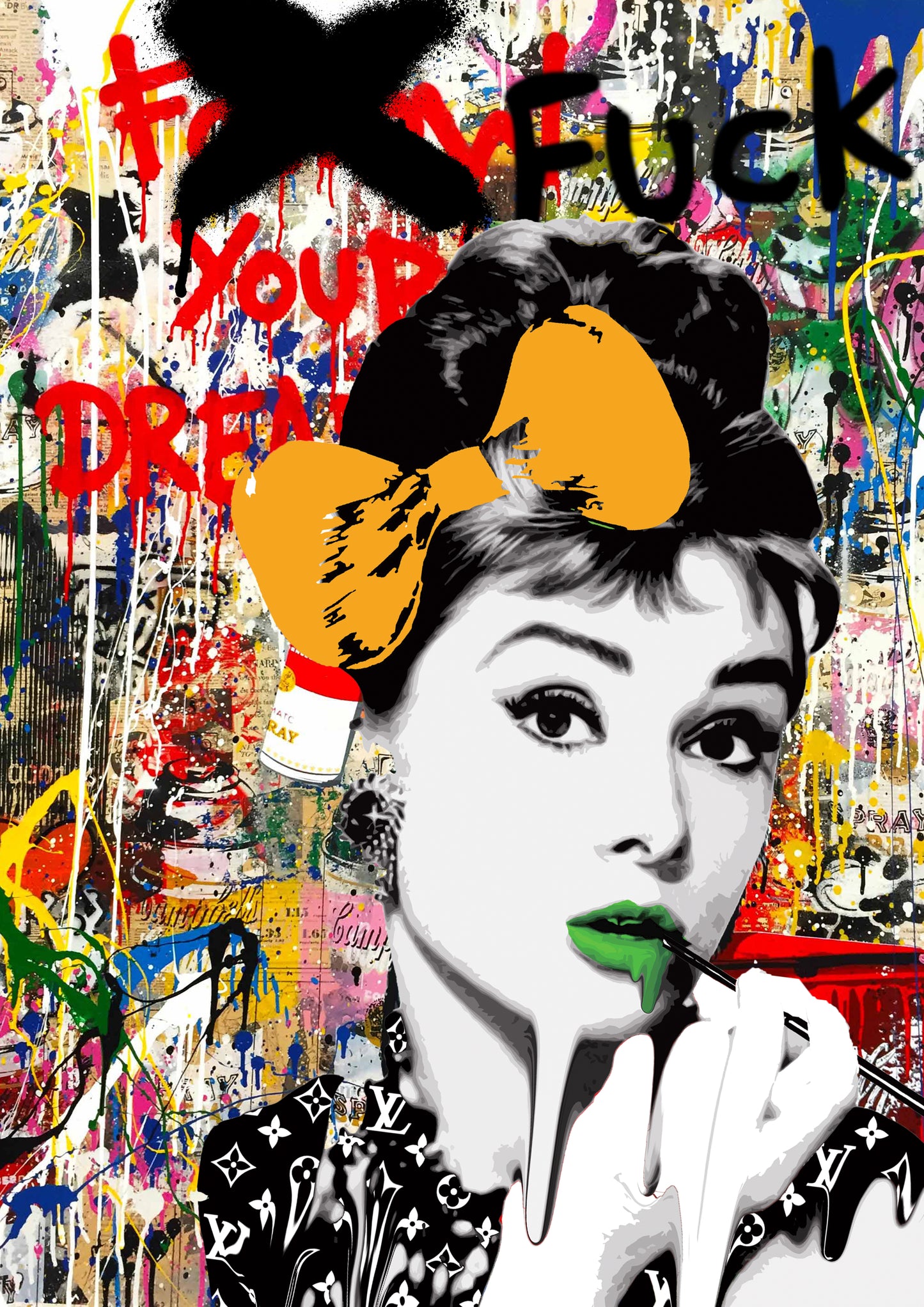 Auction "f dream audrey drip * " art print 45x32cm (Edition of 100)