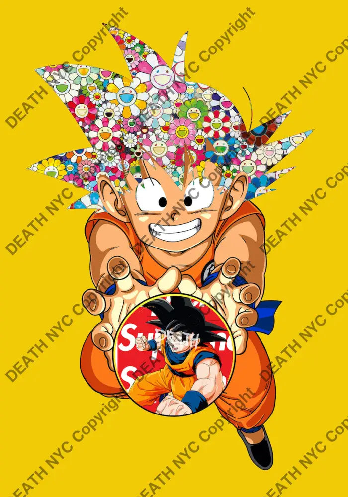 Goku Super Flower 2 21 X 29.7 Cm (Edition Of 100) (2020) Art Print
