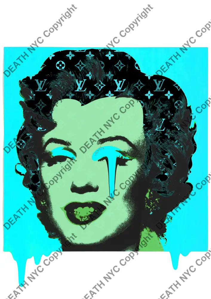 ’Monroe Blu’ 45X32Cm (Hc Edition) (2017) Art Print