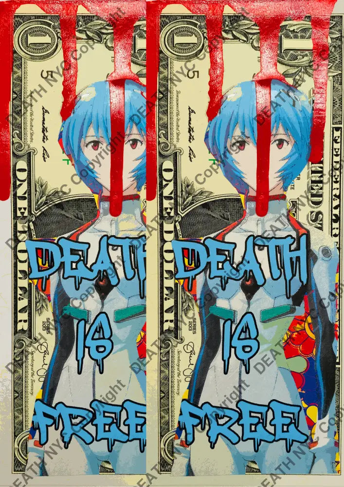 Open Edition Rei Dif Drip Usd 14.8X21Cm (2021) Art Print