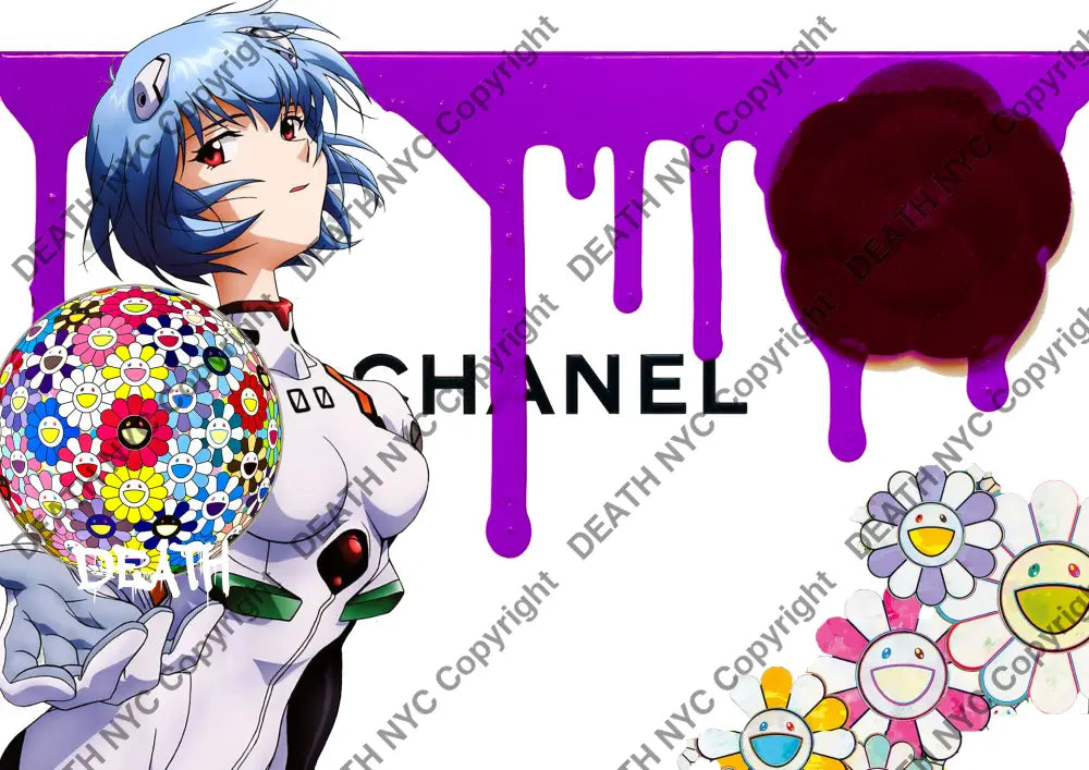 Open Edition Rei Chnl Purple Ball 14.8X21Cm (2021) Art Print