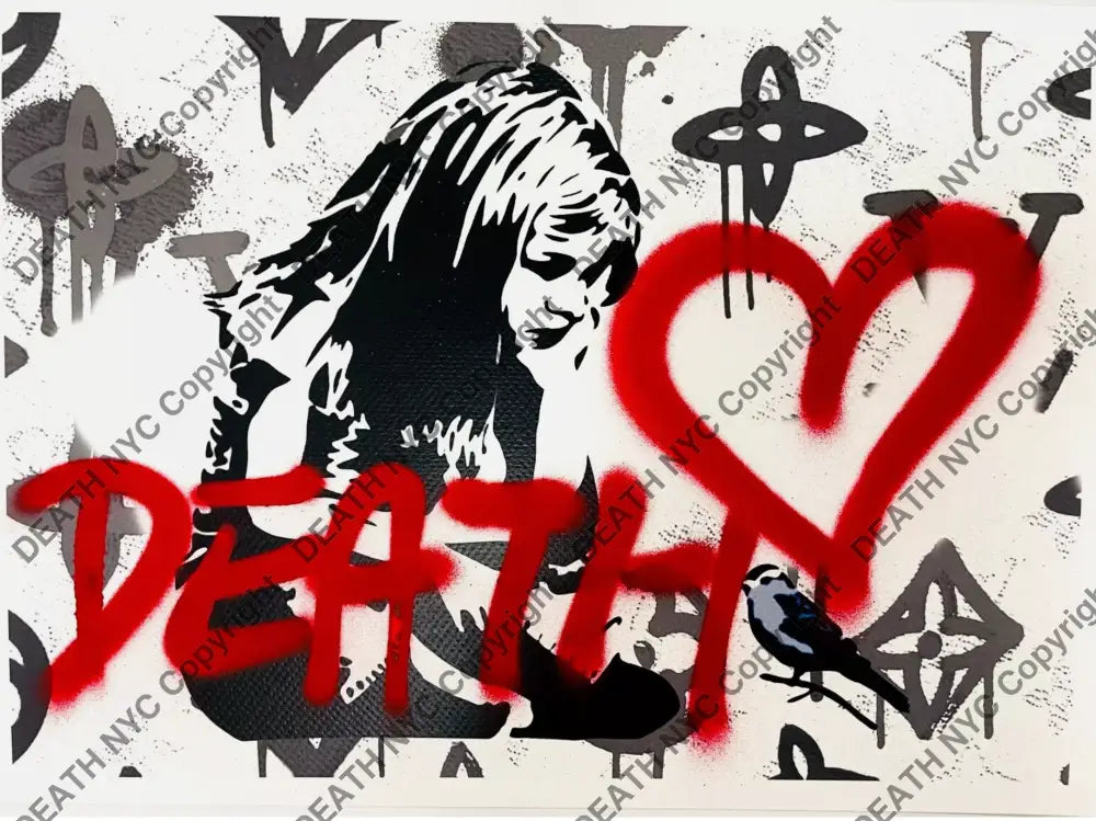 ’Thinking Death’ Handwritten (Edition Of One) 2024 Art Print