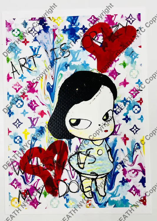 071105 (Edition Of One) Cute Handwritten 2023 Art Print